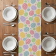 thumbnail image 4 of Table Runner 72 Inches Long for Kitchen Dining, Easter Eggs Dresser Scarf Farmhouse, Dining Table Decorations for Wedding/Parties, Spring Colorful Pastoral Love Beige 16 x 72 In, 4 of 8