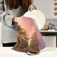 thumbnail image 6 of Kitchen Towels Tropical Palm Trees Pattern Cleaning Towel Absorbent Hand Towels Tea Towels for Home Restaurant Dish Clean 28" x 18", 1PC, 6 of 7