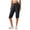 Black, variant on Qulqfy Women Shorts Summer High Waisted Wide Leg Quick Dry Green Shorts Casual Workout Knee Length Shorts for Women L