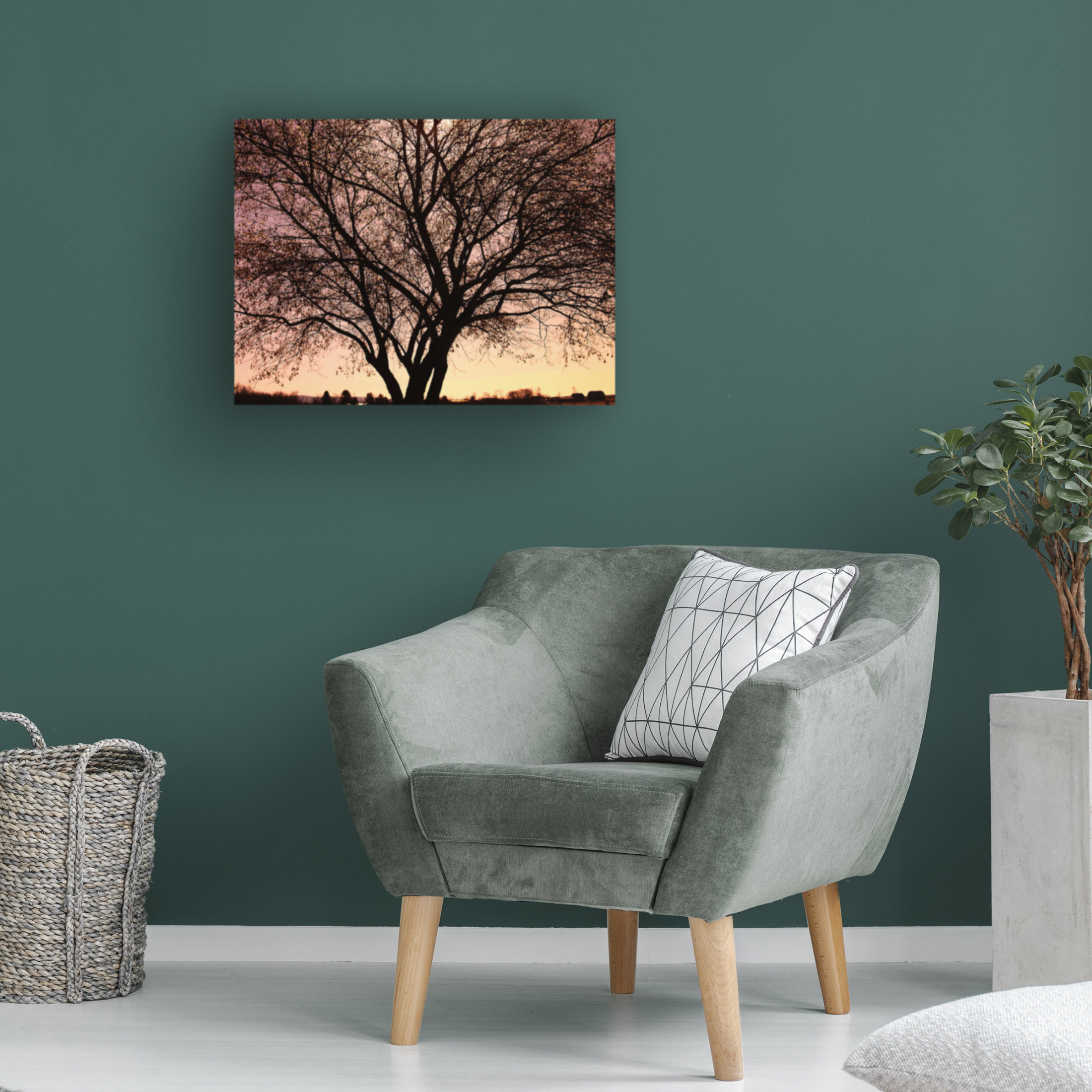Canvas Wall Art - Clive Branson 'Tree At Chuck' Wall Art for Living Room, Bedroom, or Office Décor by Trademark Fine Art - 19 x 14 Inches