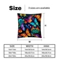 thumbnail image 5 of Flower Butterfly Throw Pillow Covers Set of 2 - 16x16, 18x18, 20x20 Inches - Unique Patterns - Ideal for Bed Pillow, Throw Pillows for Various Occasions, 5 of 6