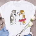 thumbnail image 7 of Cute Cats Printing Women T-shirts New Kawaii Women's Tshirt Fashion Women Clothing Funny Korean Style T-Shirts Shirts for Woman, 7 of 7