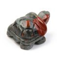 thumbnail image 3 of 5pcs Natural Bloodstone Display Decorations Heliotrope Stone Display Decorations No Hole/Undrilled 3D Tortoise 40~42x28.5~29.5x18.5~21.5mm, 3 of 3
