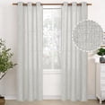 thumbnail image 1 of Natural Linen Curtains Long for Living Room Bedroom Grommet Top Light Filtering Privacy Linen Textu Window Semi Sheer Drapes Panels x Natural, 1 of 7