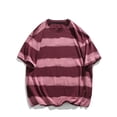 thumbnail image 6 of Jalioing Men's Summer Casual Striped T Shirt Cotton Crew Neck Short Sleeve Tee Shirt Fashion Loose Tops M-5XL, 6 of 7