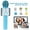 Blue, variant on EIMELI Wireless Bluetooth Handheld Karaoke Microphone Speaker KTV Player Mic Party - Pink