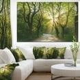 thumbnail image 3 of Designart - Evening in Green Forest - Large landscape Canvas Art Print, 3 of 4