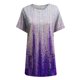 thumbnail image 5 of Moda Mujer Causal Cuello Redondo Blusa Estampada Camiseta de Manga Corta Verano Pocktes Tops Fridja ghk3527, 5 of 5