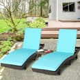 thumbnail image 4 of Patiojoy Chaise Longue de Patio Réglable en Rotin, 2 Pcs, Chaise Pliante Inclinable en Osier, 4 of 10