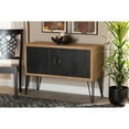thumbnail image 5 of Contemporary Two-Tone Walnut Brown and Wood and Metal Storage Cabinet, 5 of 5