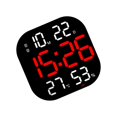 thumbnail image 2 of maskred Digital Wall Clock Temp Date Week Adjustable Display Large Screen Brightness Red 28 x 28 x 3cm, 2 of 6