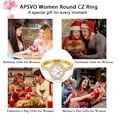 thumbnail image 7 of APSVO 18K Gold Plated Round Rings for Women Eternity Promise Wedding Band Engagement Rings Birthday Graduation Prom Mothers Day Jewelry Gifts Her Girlfriend Wife Female Adults Teen Ideas, 7 of 7