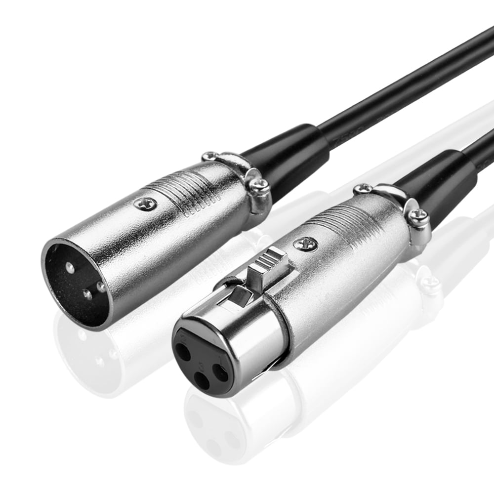 Premium XLR 3 Pin Microphone Cable (15 Feet) Male to Female XLR3F to