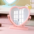 thumbnail image 2 of MasteelfCA Heart Shaped Tabletop Mirror Table Desk Vanity Makeup Mirror Portable Double-sided Mirror, 2 of 8
