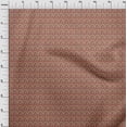 thumbnail image 4 of oneOone Georgette Viscose Red Fabric Asian Kilim Craft Projects Decor Fabric Printed By The Yard 42 Inch Wide, 4 of 5