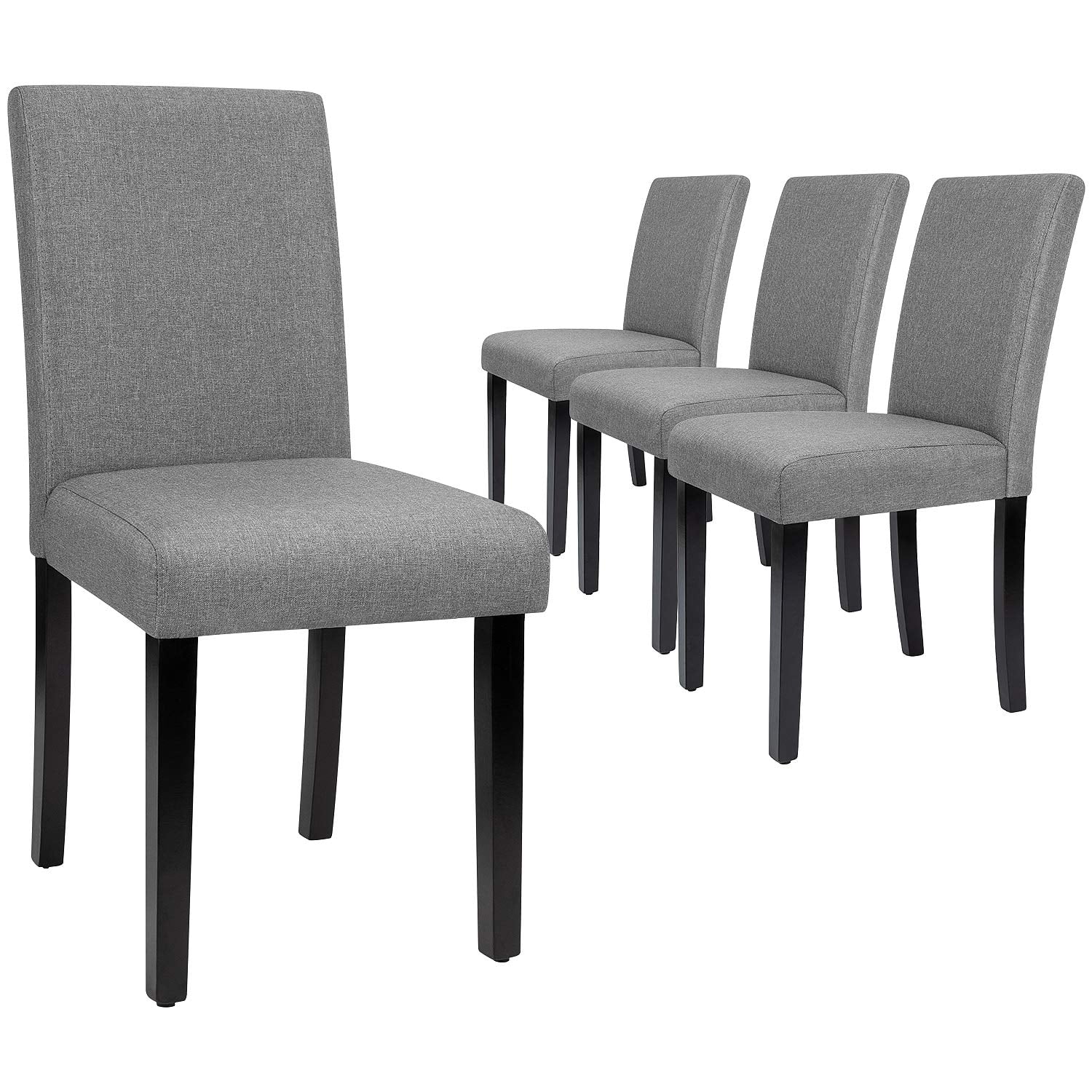 Walnew Set Of 4 Modern Upholstered, Grey Upholstered Dining Chairs With Arms