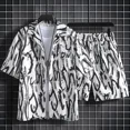 thumbnail image 5 of Conjuntos de camisas para hombre, conjuntos de playa blancos, conjunto de 2 piezas, conjunto coreano de dos camisetas, pantalones cortos, trajes para hombre, elegantes, 5xl, elásticos, sueltos, fresco, 5 of 5