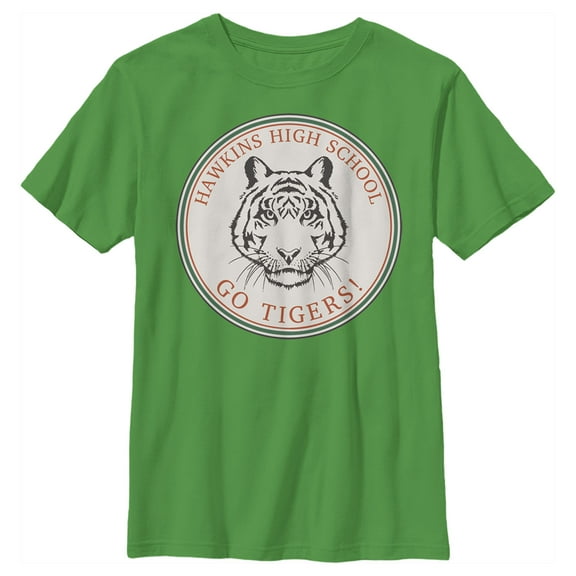 Netflix Boy's Stranger Things Hawkins High School Go Tigers Graphic T-Shirt