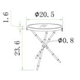 thumbnail image 3 of Pasargad Home Vicenza Collection Steel & Glass Side Table, 3 of 7