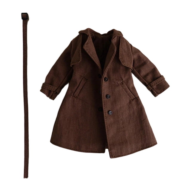 DOMELAY 1/12 Action Figure Blazer Compact Party Stylish Gift Decor Toy Birthday Coat Coffee