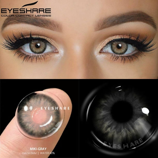 EYESHARE-lentes de contacto de Color azul para ojos, lentillas de Color azul multicolor para estudiantes de belleza, 1 par