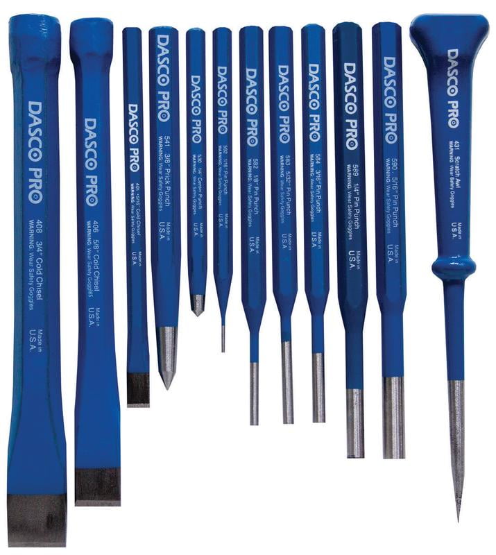 Dasco 88 Punch and Chisel Kit, 12 Pieces by Dasco