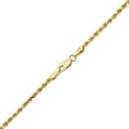 thumbnail image 5 of 14K Yellow Gold Solid Diamond Cut Rope Chain Necklace (1mm, 22"), 5 of 6