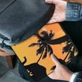 thumbnail image 4 of Werpe Elephants Palm Trees Sunset Neoprene Laptop Bag Diving Fabric Tablet Cover Computer Protective Handle Case 17inch, 4 of 5