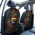 thumbnail image 3 of Pofeuu Lion Forest Crown Print 2 Pack PU Leather Kick Mat Back Seat Protector, Universal Car Seat Back Organizer, Waterproof Backseat Protector For Most Car, 3 of 8