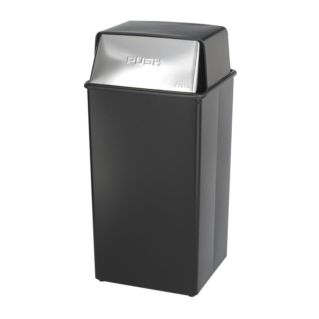 Scranton & Co Réceptacle Push Top 36 Gallons en Noir