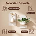 thumbnail image 3 of Boho Wooden Wall Candle Sconces Set of 2, White Rainbow Arch Candle Holders, Farmhouse Home Decor for Bedroom Bathroom, 3 of 9