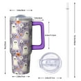thumbnail image 2 of Halloween Skeleton Skull 30 Oz Tumbler with Handle and Straw, Spooky Stainless Steel Cup, Gift for Friends, 2 of 5