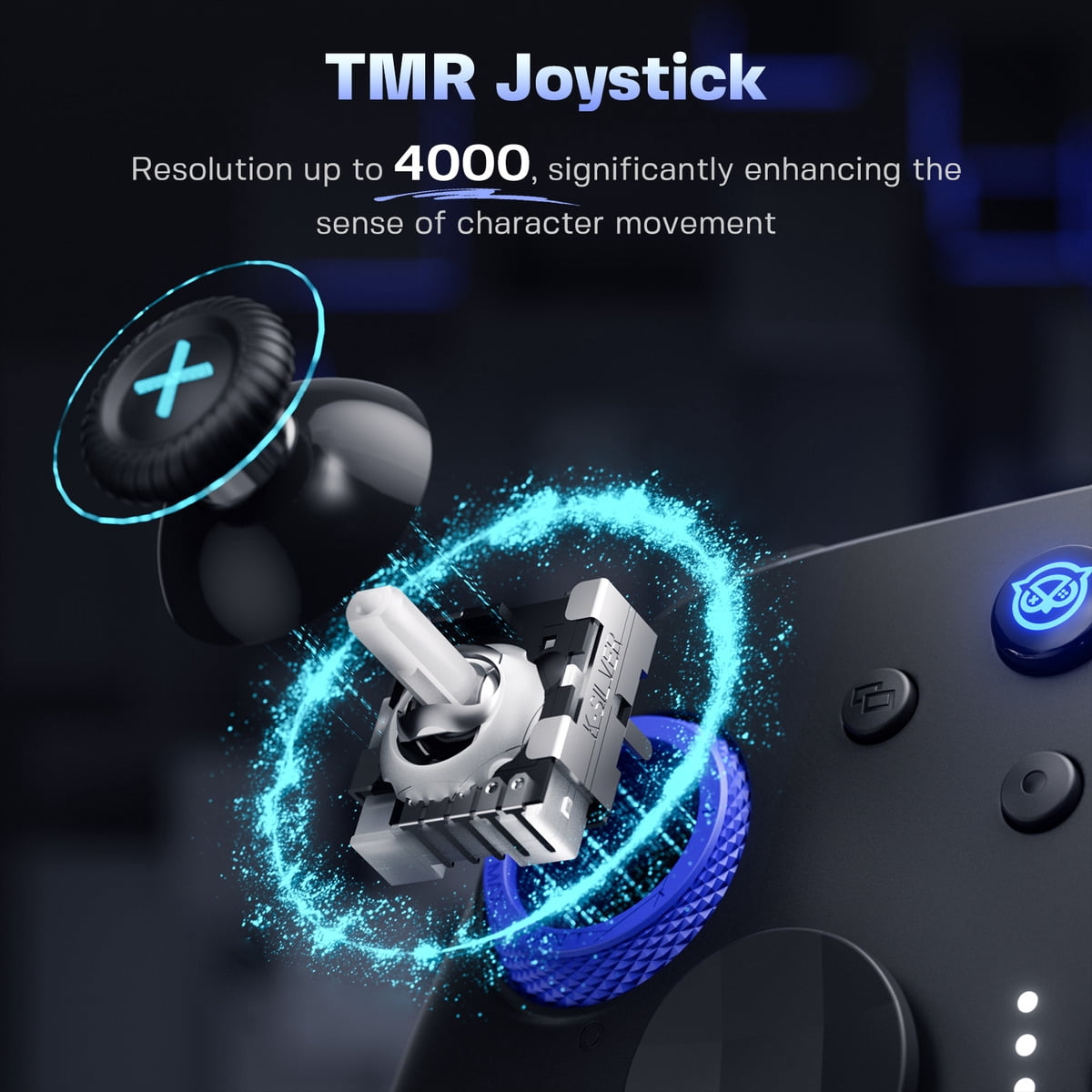 NYXI TMR Hall Effect Controller - Zero Drift, Adjustable Tension, Charging Dock, for Switch & PC