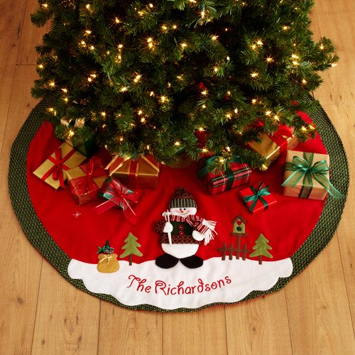 Assorted Colors Polyester Christmas Tree Skirt, 15"x7"x16" Walmart