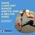 thumbnail image 6 of Kinship Comfort Brands Calf Compression Sleeves for Men & Women | Leg Compression Support for Running | Pain relief from Shin Splints, Lymphedema, Neuropathy & Varicose Veins | Footless | 1 Pair, 6 of 7