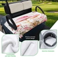 thumbnail image 5 of Golf Cart Seat Covers for 2 Seater,Pink Mushroom Microfiber Cart Seat Towel Blanket,Spring Botanical Elegant Summer Floral Absorbent Breathable Non Slip Bench Seats Protector for Golf Course 51"x31", 5 of 9