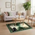 thumbnail image 3 of ODIKA 4'x6' Ultra-Soft Area Rug, Fishing Stylized Cabin Forest Border Wildlife Print Motif Motifs None Washable, Bare feet friendly, Silk-Touch for Bedroom Home office, 3 of 7