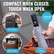 Repel Windproof Travel Umbrella, Auto Open Close Folding Umbrella Wind Tested to 100MPH