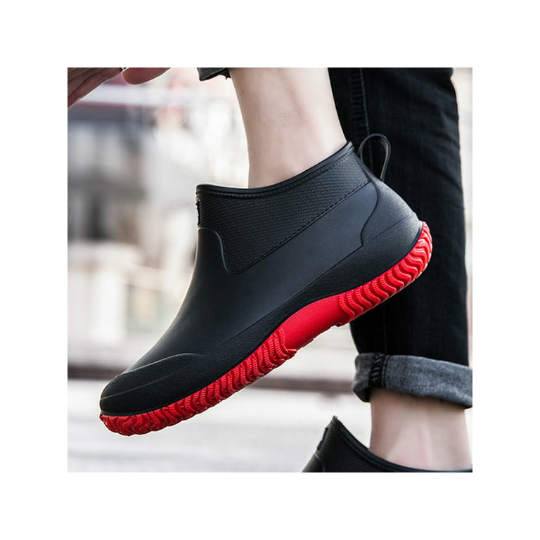 Rain Boot for Woman Outdoor Solid Color Water Shoes Restaurant Kitchen  Waterproof Galoshes Anti-slip Wear-Resistant Work Boots