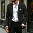 thumbnail image 6 of Atkumj Notch Lapel Blazer for Men Business Formal Solid Color Single Button Blazer Jacket Long Sleeve Casual Suit Jackets with Pockets S, 6 of 10