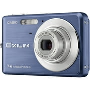 Angle View: Exilim EX-Z77 7.2 Megapixel Compact Camera, Blue