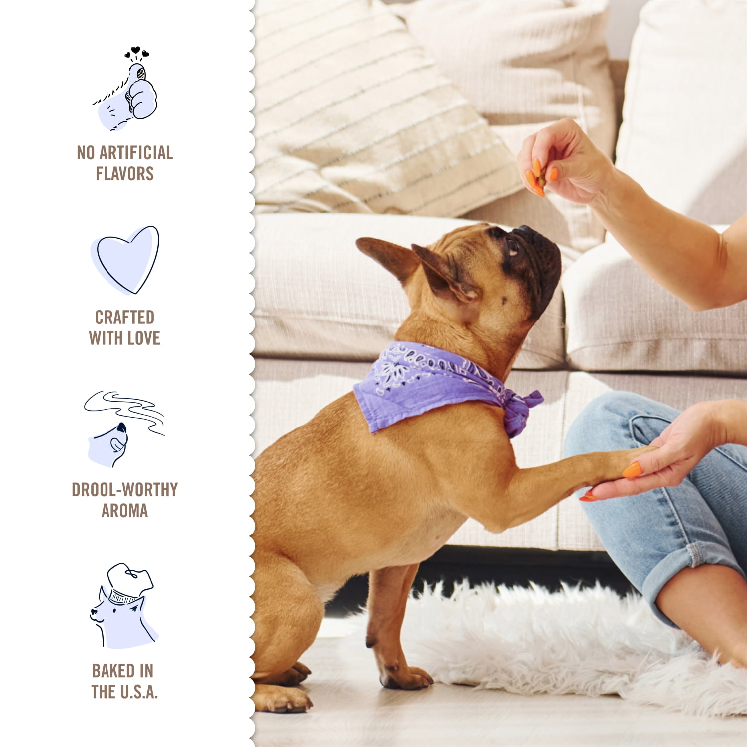(2 pack) Three Dog Bakery Bitty Bites Trio Soft Baked Cookies for Dogs, 13oz