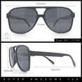 thumbnail image 3 of Polarized Mens Classic Oversized Racer Sport Plastic Sunglasses Shiny Black - Black, 3 of 8