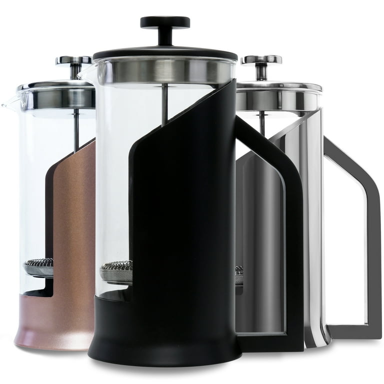  The Original Glass French Press Coffee Maker - Versatile Coffee  Press, Tea Press w/ 4 Level Filtration, BPA Free French Press Stainless  Steel Coffee Maker by Cafe Du Chateau (34oz): Home
