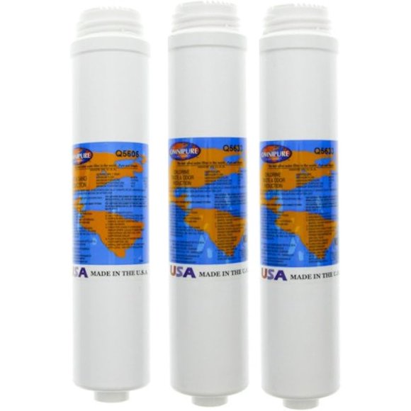 Omnipure Q5605 et (2) Q5633 Ensemble de Cartouches de Filtre au Carbone pour Sédiments de Remplacement