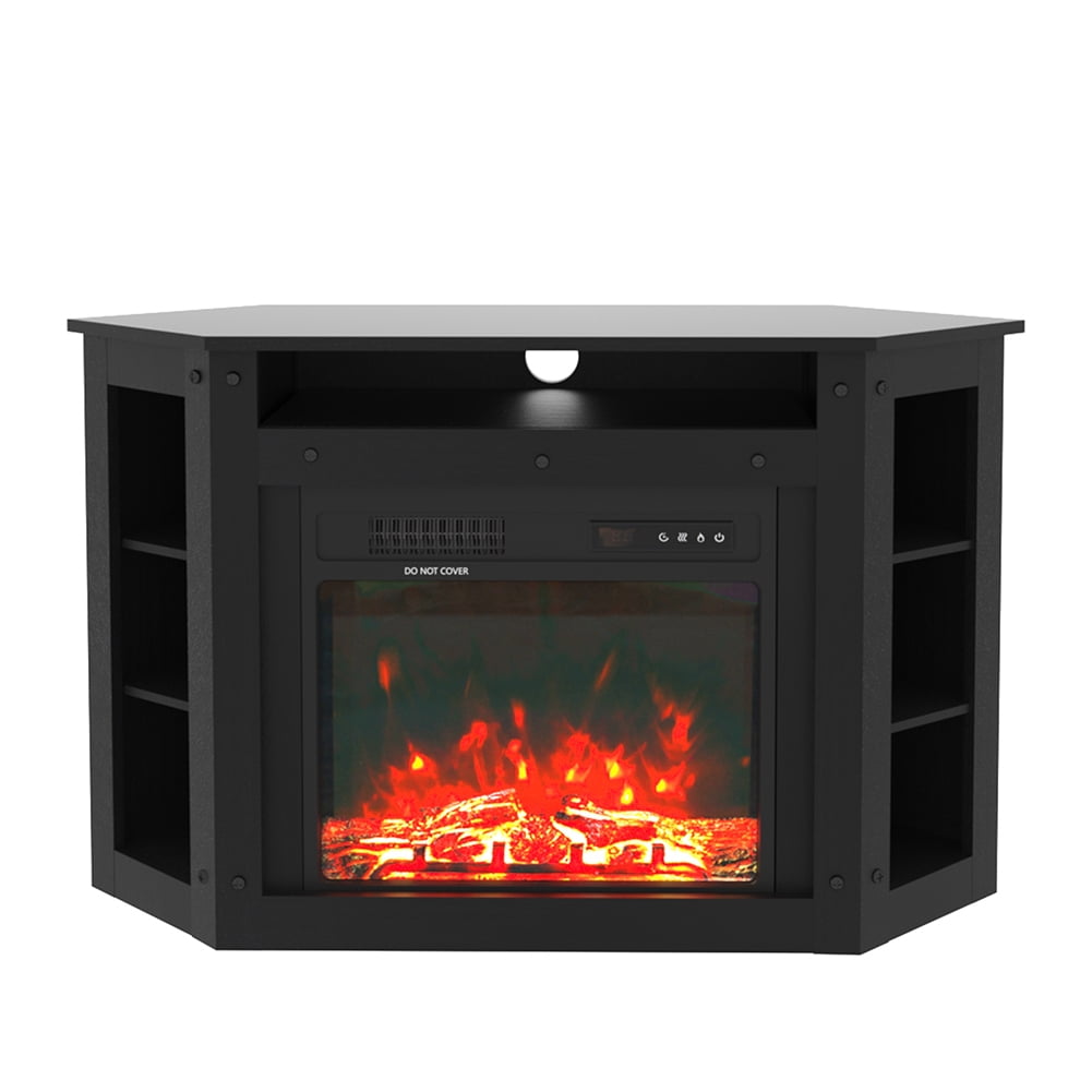 Kepooman 50" Fireplace TV Stand Entertainment Center, TV Stand with Fireplace for Living Room, Farmhouse Wood TV Stand with Storage Cabinet, Black Kepooman 50" Fireplace TV Stand Entertainment Center, TV Stand with Fireplace for Living Room, Farmhouse Wood TV Stand with Storage Cabinet, Black