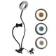 thumbnail image 3 of Anillo de luz para selfies de 9 cm y 3 colores, luz de relleno LED y soporte para teléfono, control de brillo de 10 niveles, 3 of 8