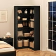 thumbnail image 1 of Corner Bookshelf 71.8'' Farmhouse Corner Bookcase, Tall Bookcase 5 Tier L-Shaped Corner Shelf Large Display Rack, Large Display with Storage Heavy Duty for Bedroom Living Room Home, 1 of 9