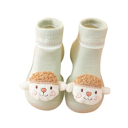 

Qufokar Closed Toe Sandals for Boys Hard Sole Shoes for Baby Girl Toddler Shoes Sheep Socks Cute Cartoon Sheep Socks Shoes Toddler Floor Shoes
