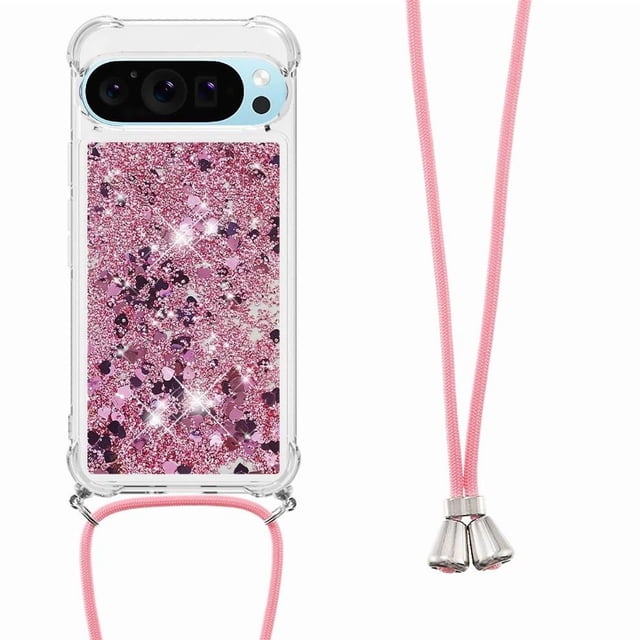 Funda FOXDOCK para Google Pixel 10 con Cuerda Ajustable, Brillo Líquido, Protección Antigolpes y Lente – Ideal para Regalo